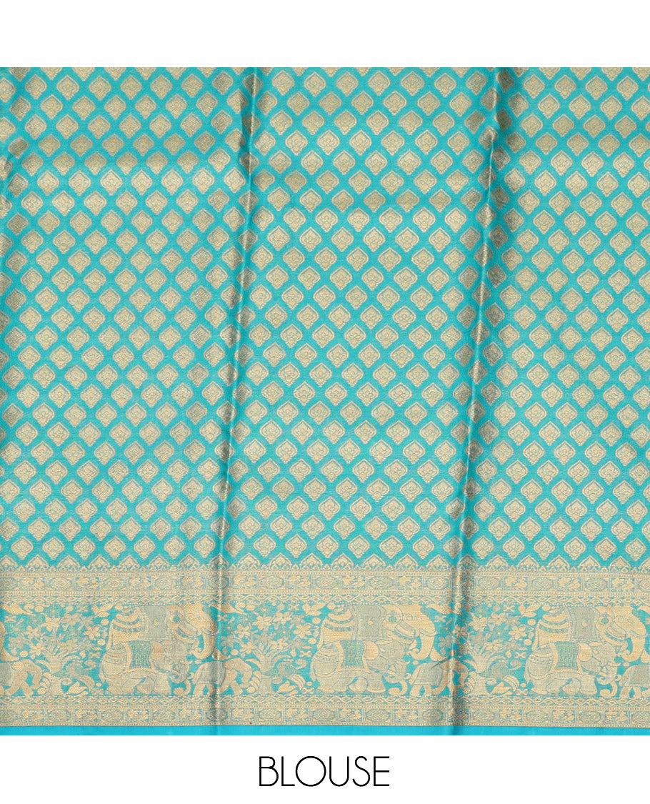 Yellow Pure Silk Half-Saree
