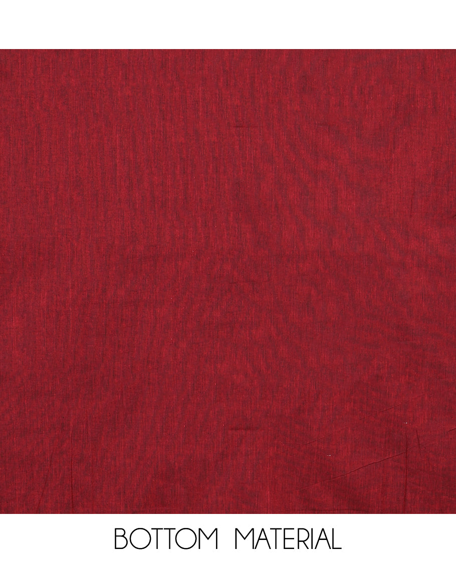 Black Cotton Material Churidar Features Kalamkari Printed Top, a Plain Bottom, and a Kalamkari Printed Dupatta