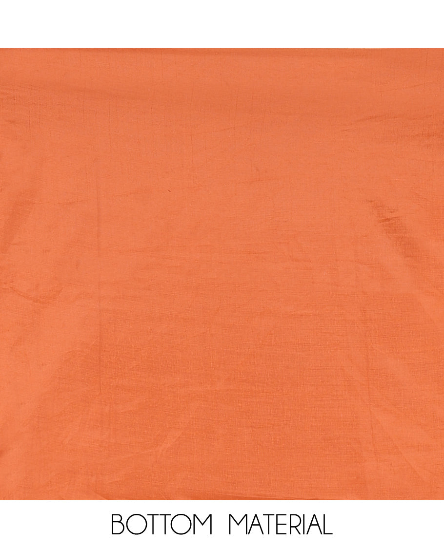 Chikku-Rust Shimmer Tissue Material Chudidar Set