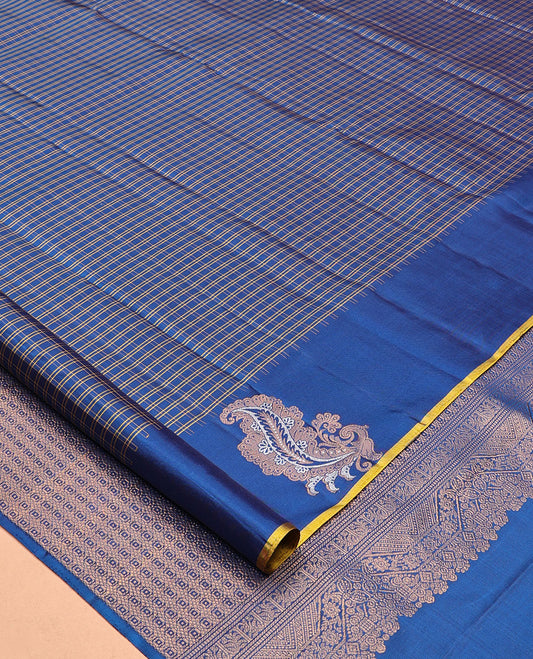 Blue Mayuri Soft Silk Saree