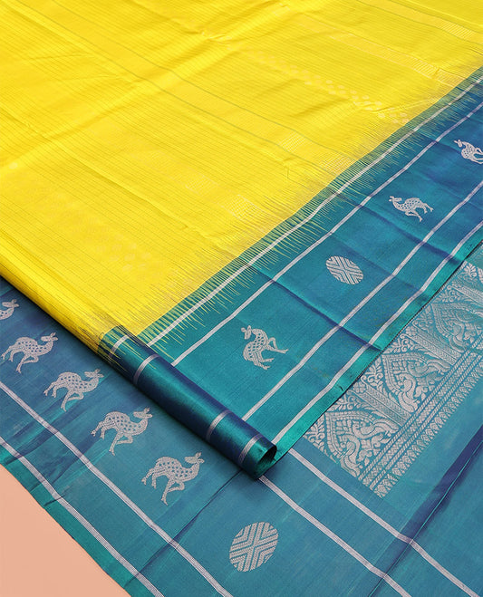 Yellow Mayuri Soft Silk Saree