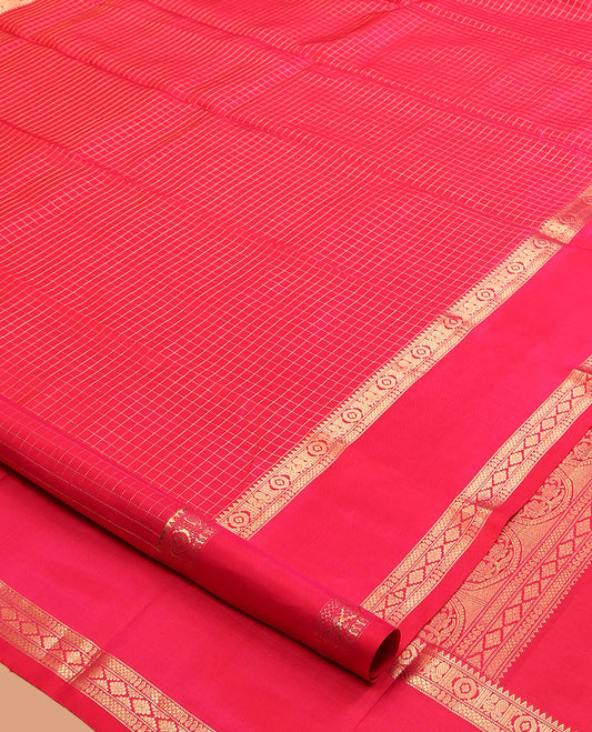 Red Kanchipuram Chettinad Saree