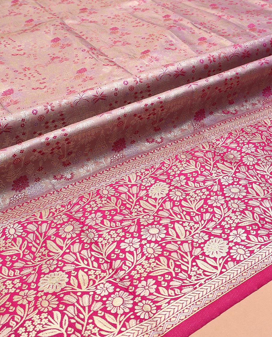 Light Lavender Art Silk Half-Saree