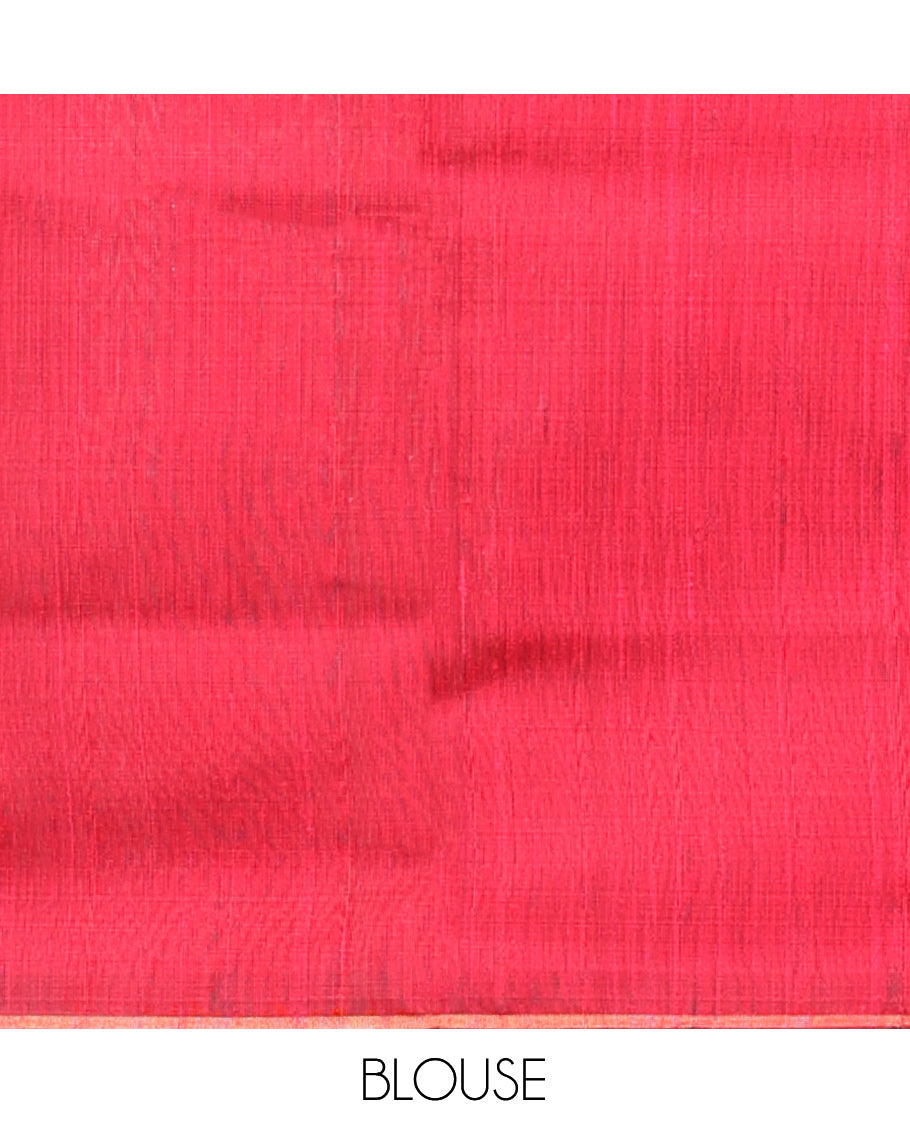 Red Dupion Saree