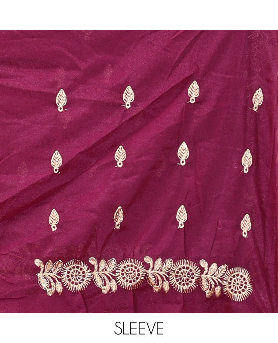 Green Art Silk Half Saree Features Buttas Steeped Skirt, Complemented by Contrast Traditional Border, Contrast Blouse, and a Embroidery Scallop Dhavani