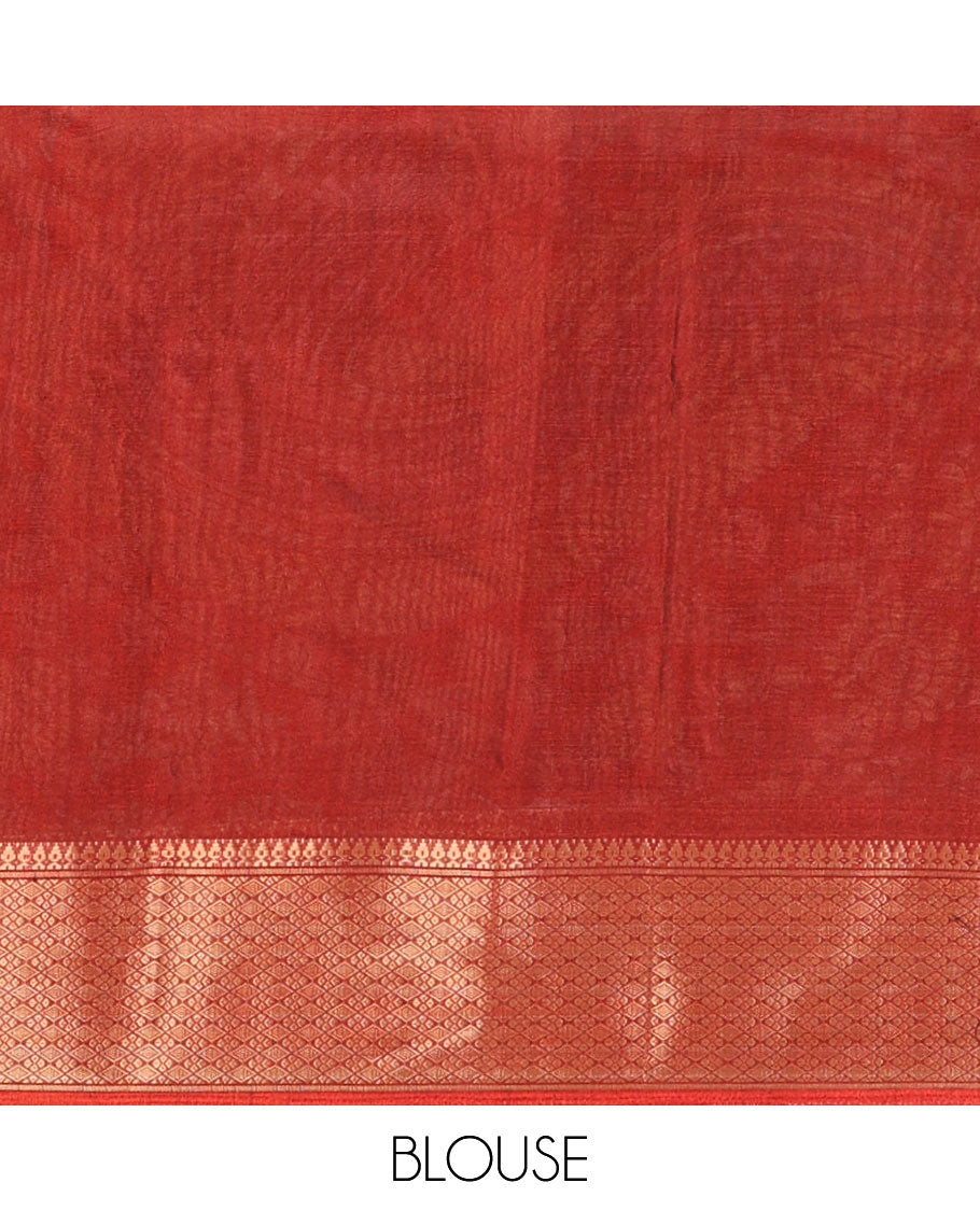 Black kalamkari-style floral vine printed dola silksaree,contrast traditional zari border & kalamkari peacock pallu
