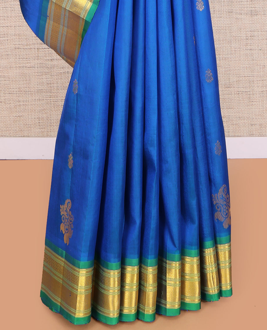 M.s. Blue Kanchipuram Silk Saree