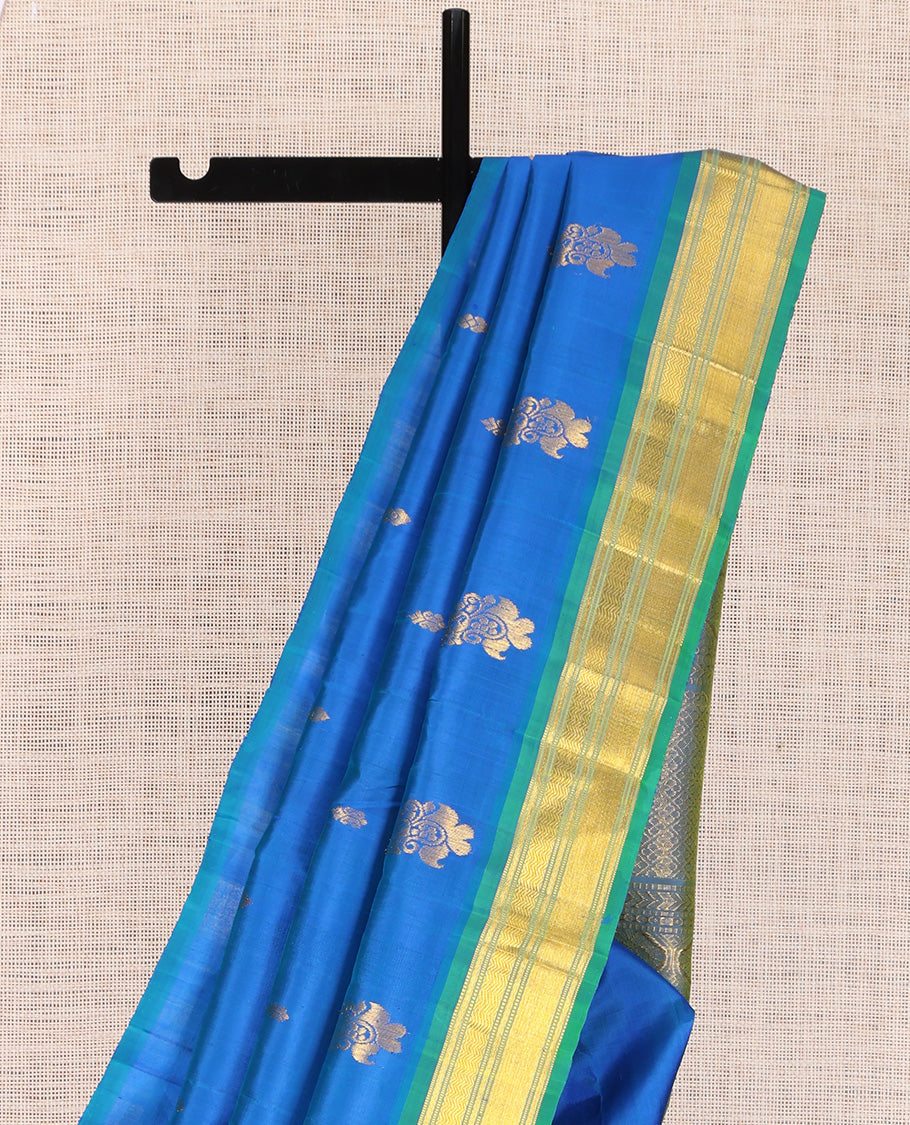 M.s. Blue Kanchipuram Silk Saree