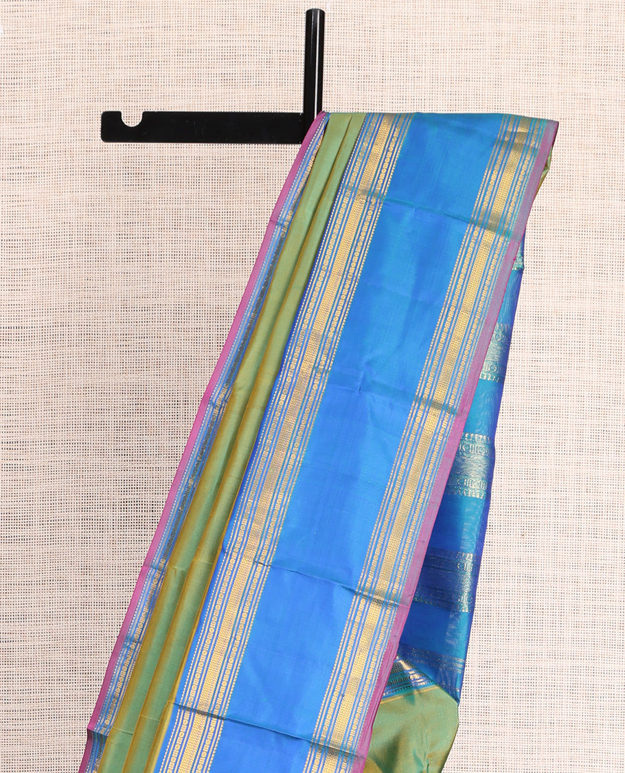 Green Plain Kanchipuram Silk Saree