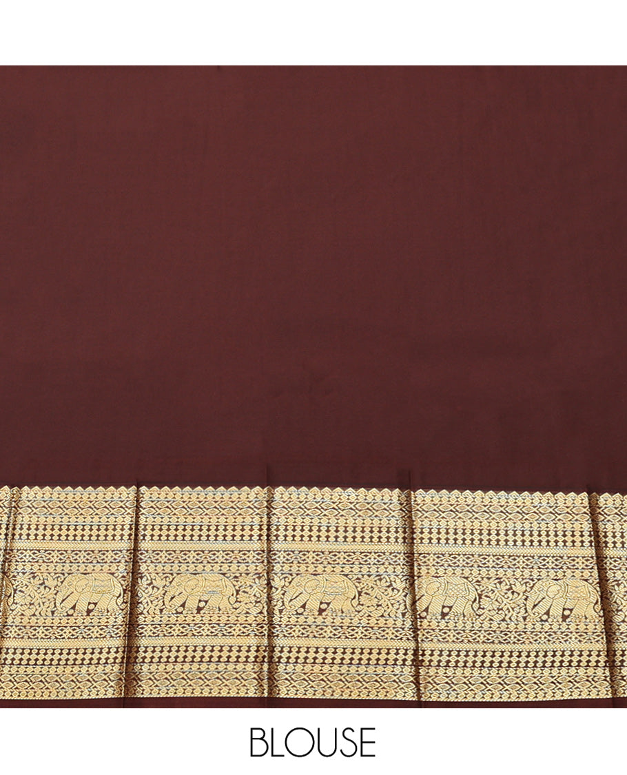 Green Budget Silk Saree, Finely Crafted with Kolam Buttas, Complemented by a Contrast Traditional Border, Grand Jaal Pallu, and a Contrast Blouse