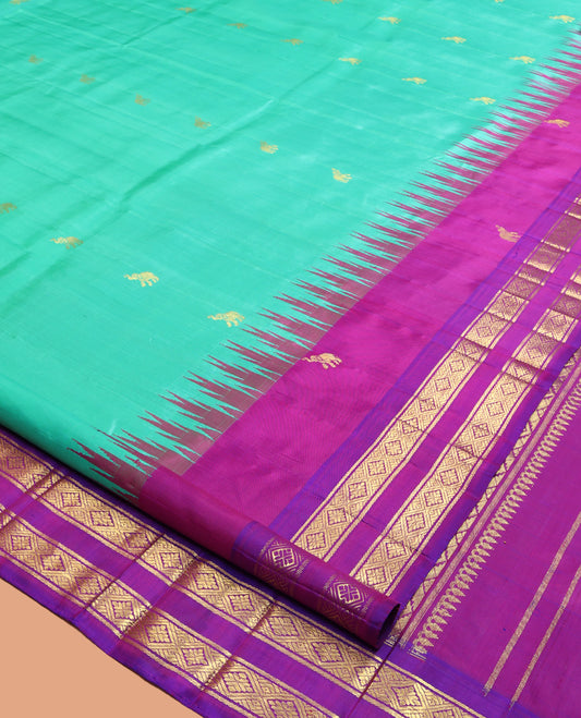 Blue Kanchipuram Silk Saree