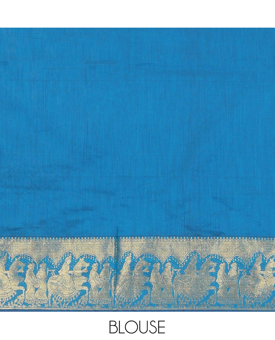 Blue Kalyani Cotton Saree