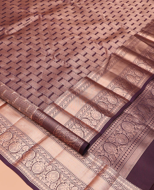 Purple Jacquard Design Kanchipuram Wedding Silk Saree