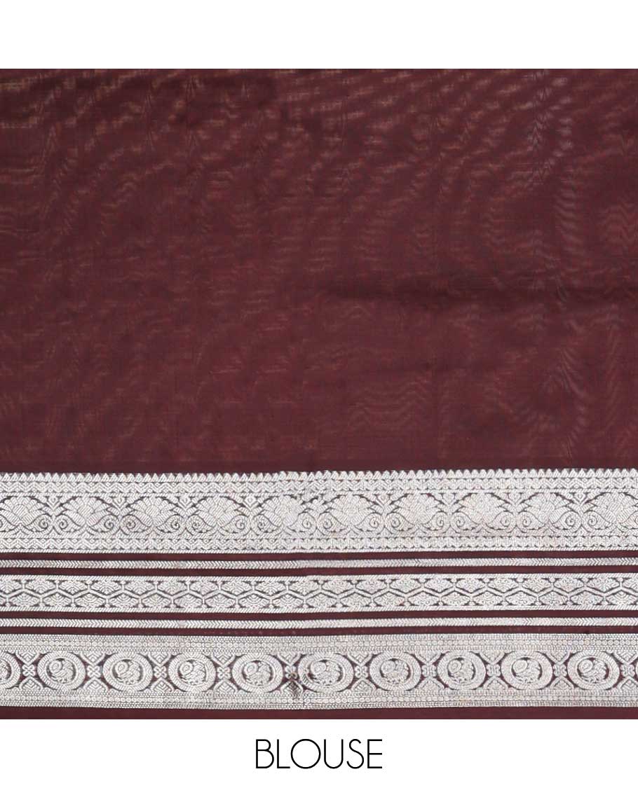 Red checked, motifs venkatagiri silk saree with contrast intricate zari design border & ogee design pallu