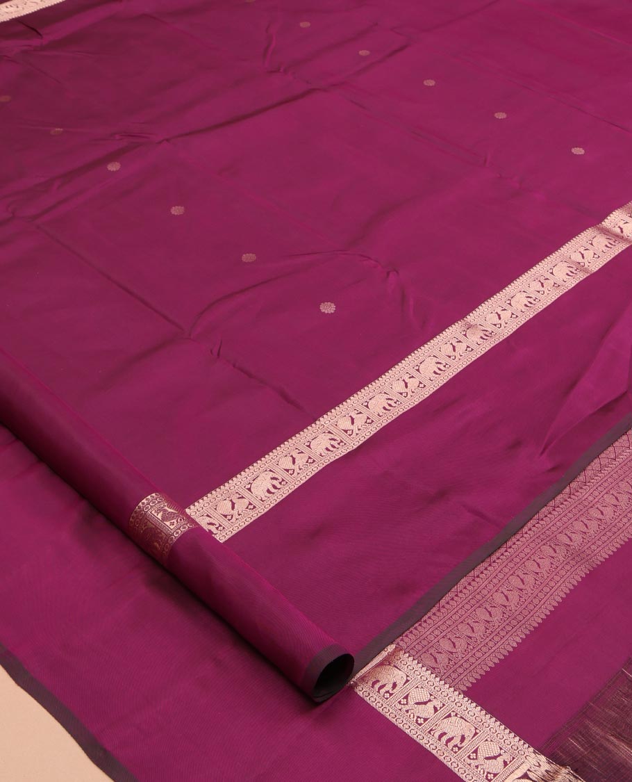 Magenta Vasundhara Lite Silk Mix Saree