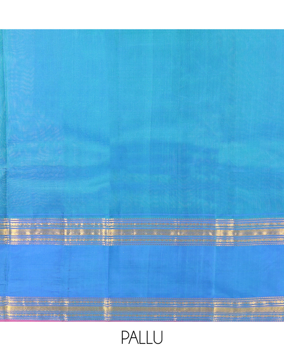 Green Plain Kanchipuram Silk Saree