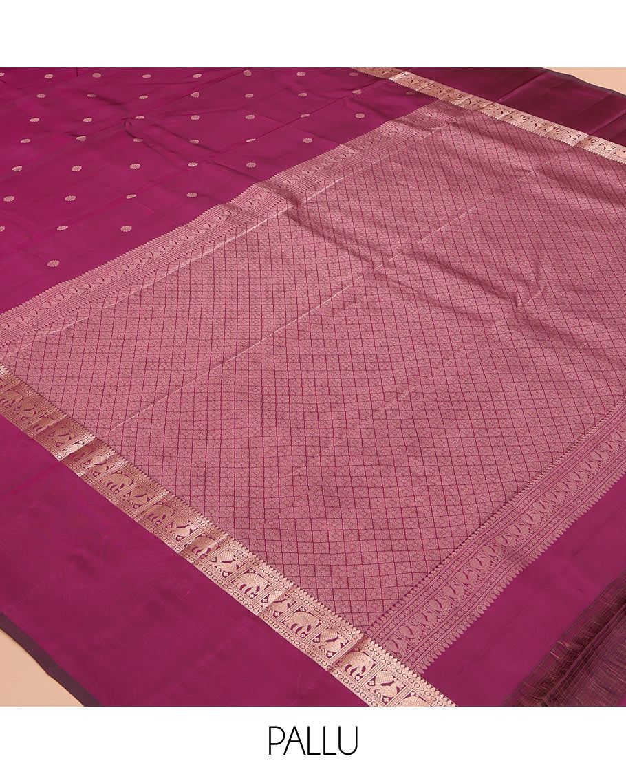 Magenta Vasundhara Lite Silk Mix Saree
