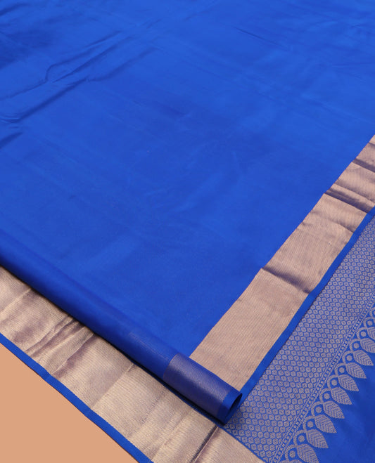 M.S Blue Plain Kanchipuram Silk Saree