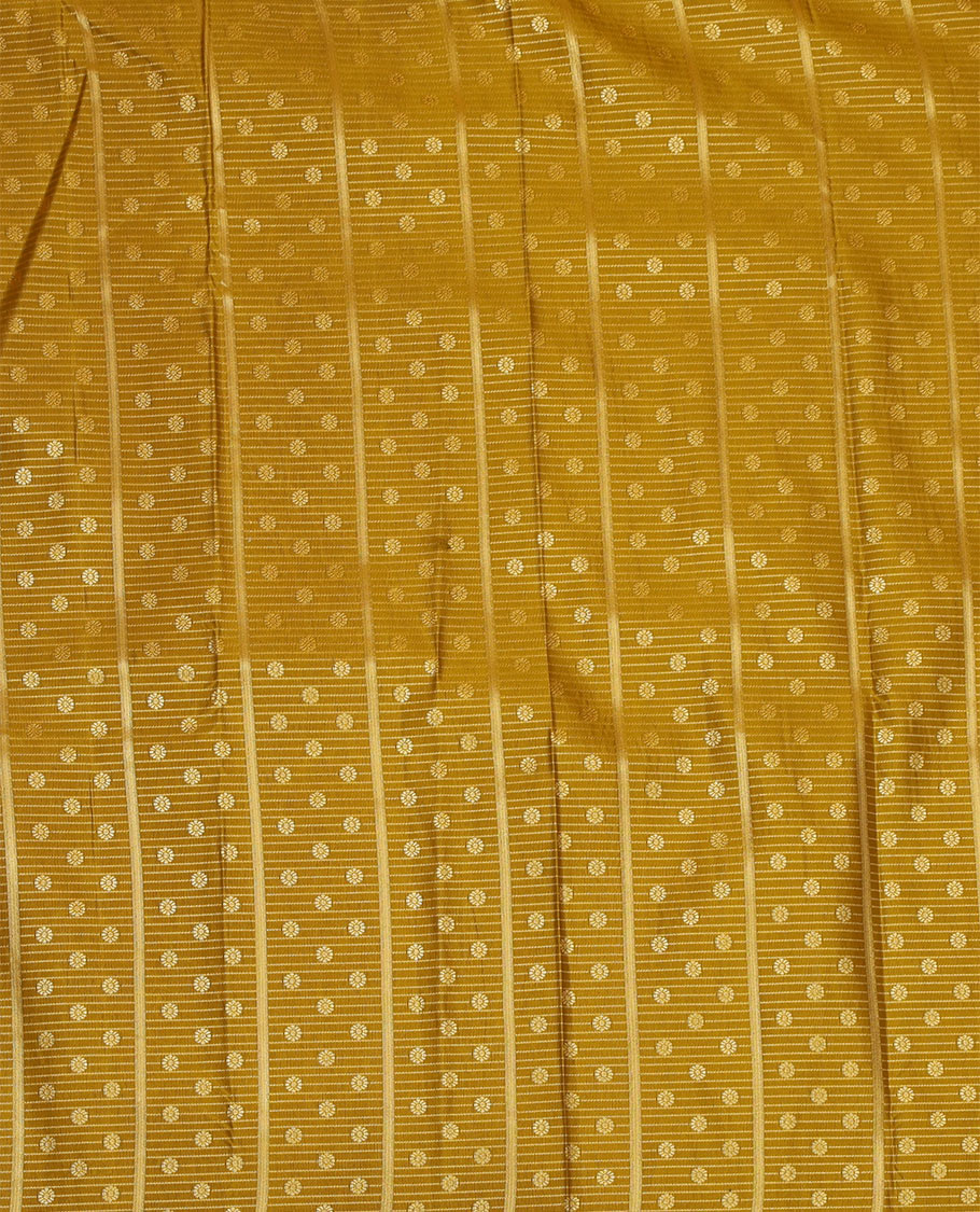 Mustard Art Silk Pavadai Material Set