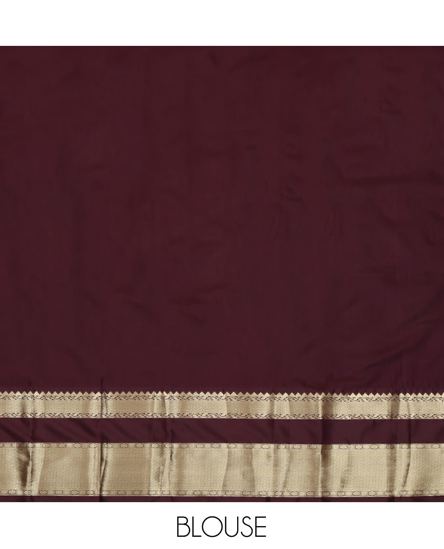 Mustard Art Silk Pavadai Material Set