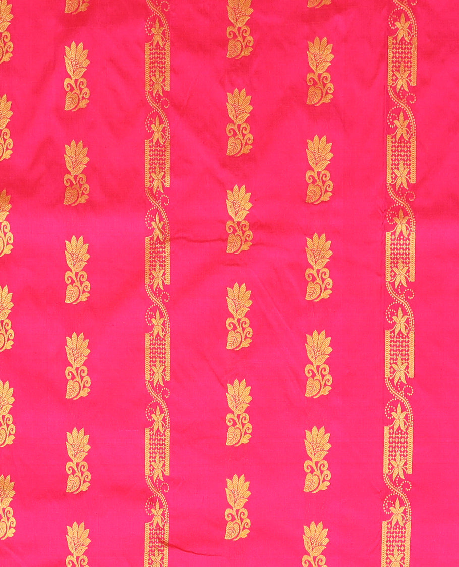 Pink Pure Silk Half Saree