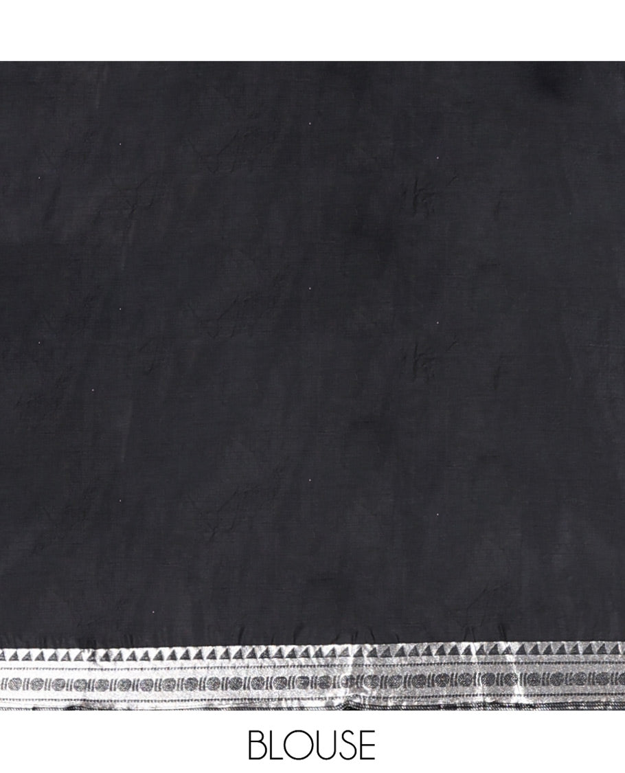 Green Art Silk Half-Saree Featuring Plain Skirt, Complemented by Contrast Traditional Zari Design Border, Paired with a Contrast Blouse, Contrast Zari-Bordered Dhavani, and Brocade Belt