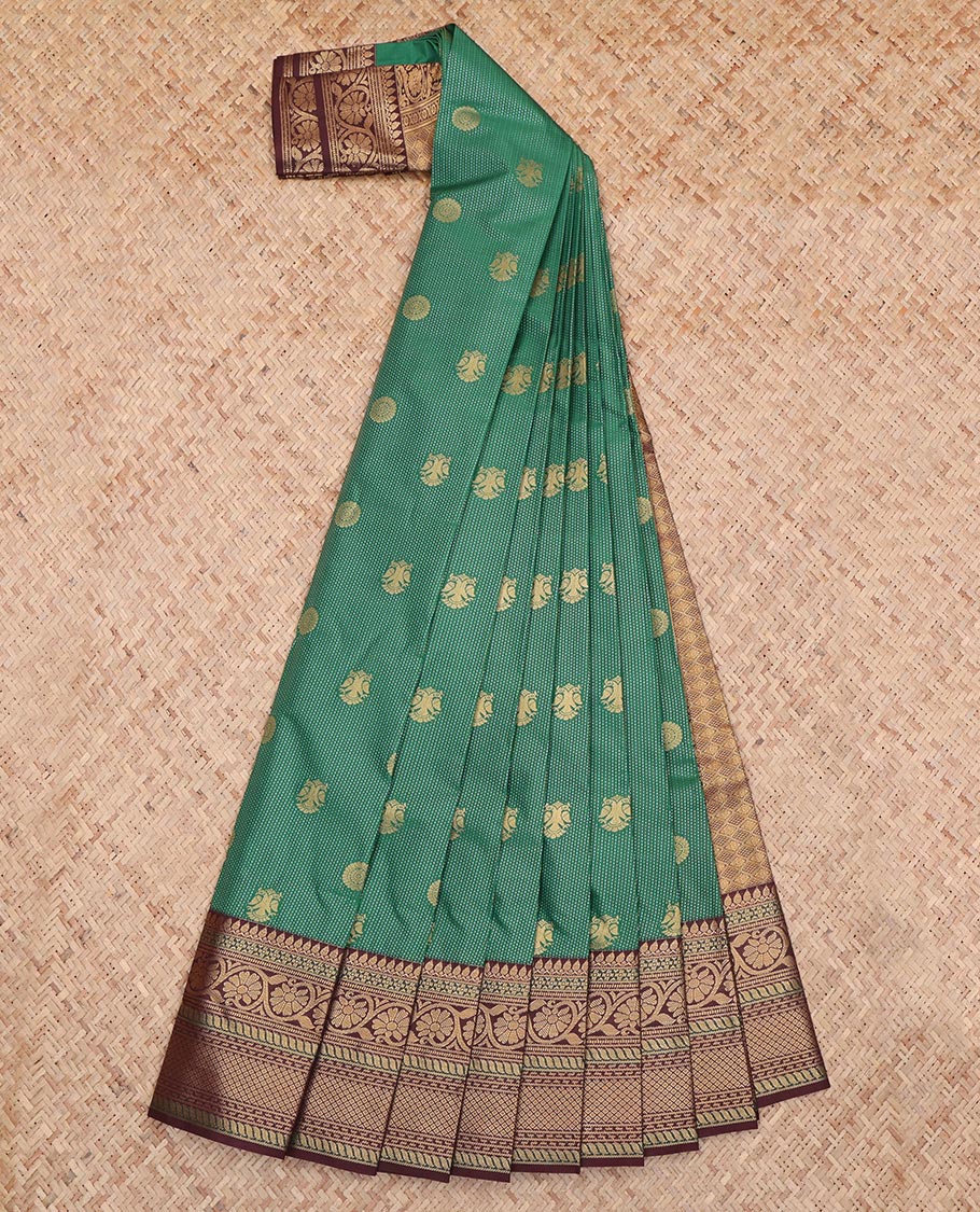 Green Stripes Budget Silk Saree