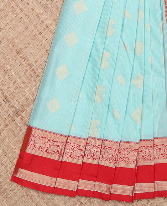 Baby Blue Budget Silk Saree