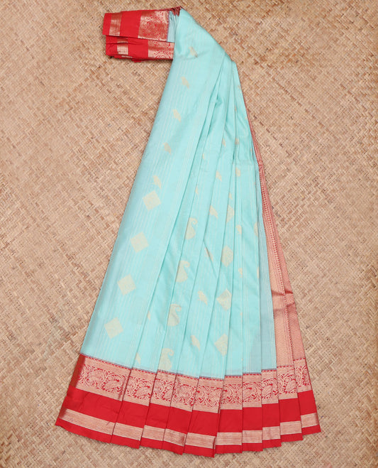 Baby Blue Budget Silk Saree