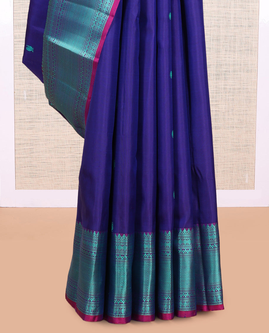 Blue Kanchipuram Silk Saree