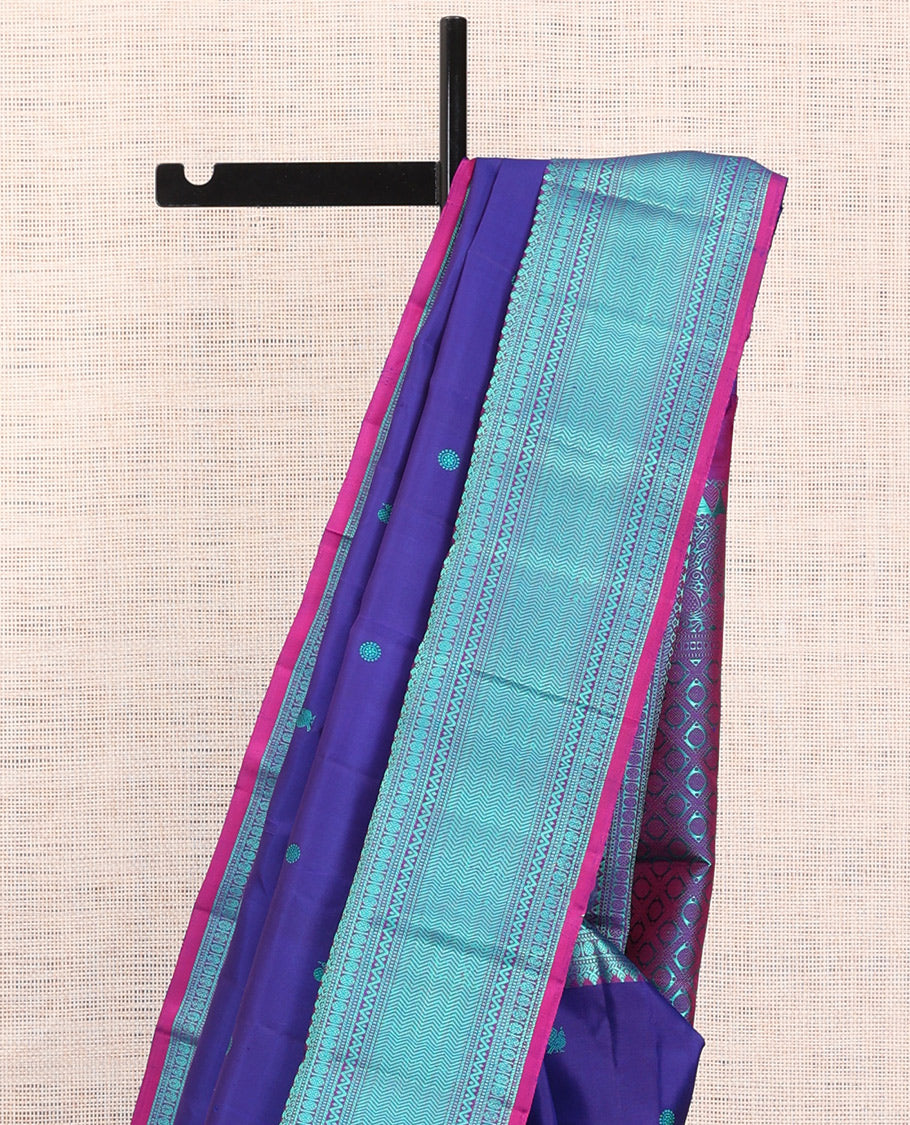 Blue Kanchipuram Silk Saree