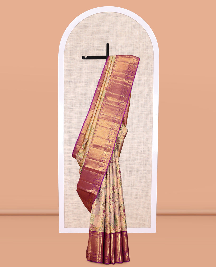 Gold Kanchipuram Tissue Silk Saree