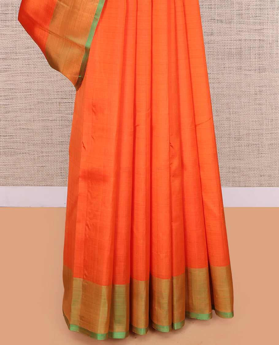 Orange Kanchipuram Silk Saree