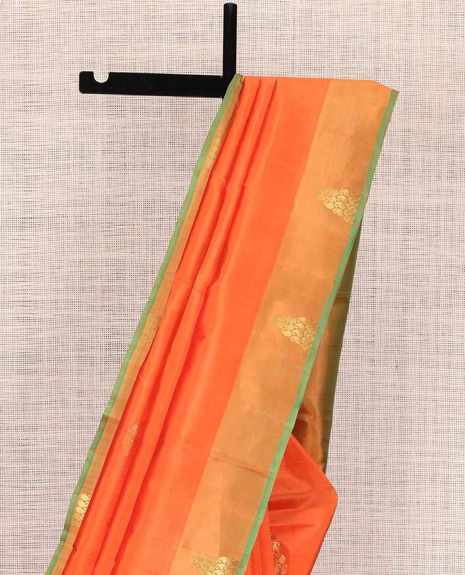 Orange Kanchipuram Silk Saree