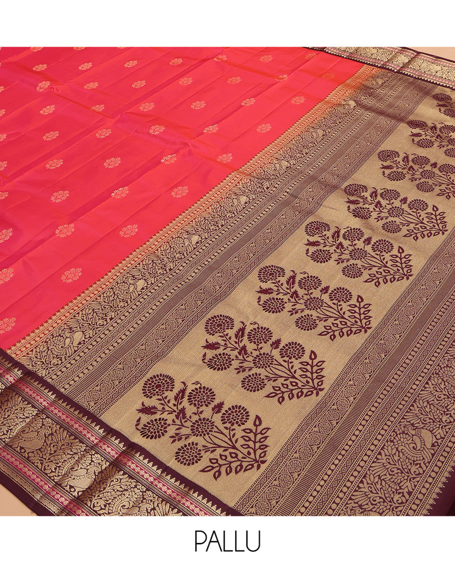 Pink Kanchipuram Silk Saree