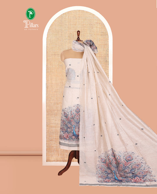Chikku Semi-Chanderi Silk Material Chudidar Set
