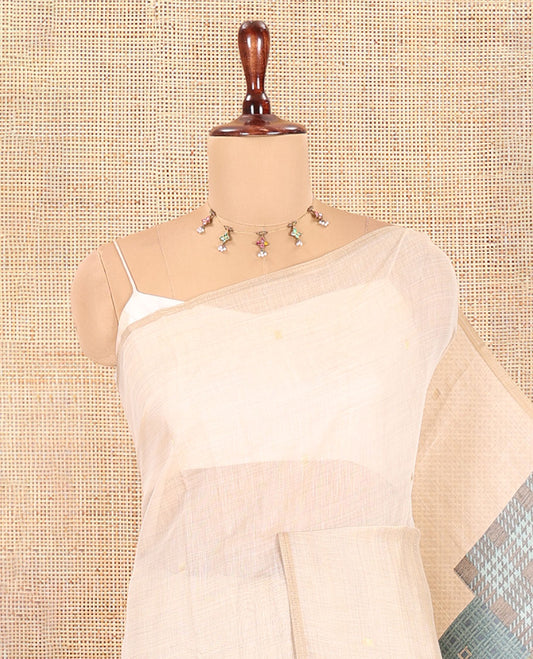 Borderless Chikku-Rama Munga Cotton Saree