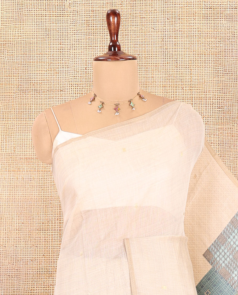 Borderless Chikku-Rama Munga Cotton Saree