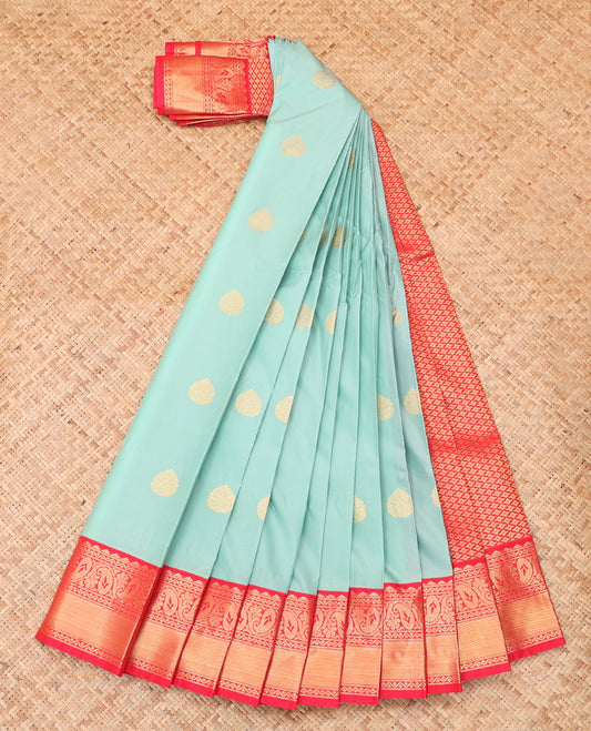 Pale Blue Budget Silk Saree
