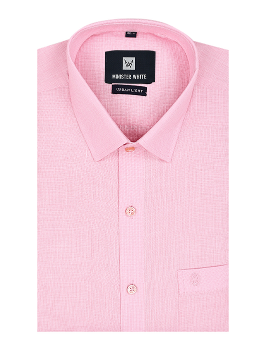 Mens Cotton Regular Fit Pink Colour Shirt Urban Light
