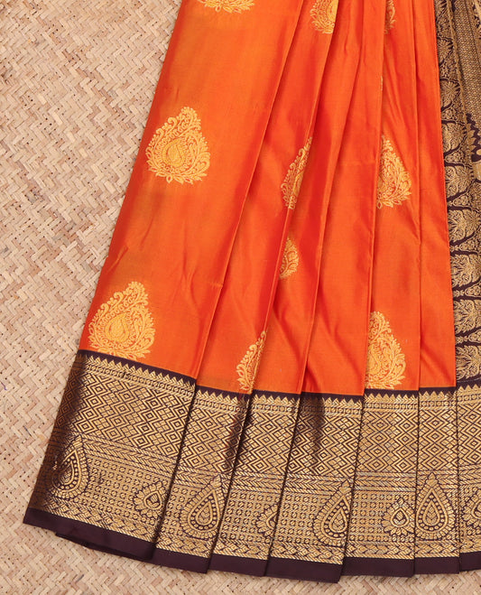 Orange Budget Silk Saree