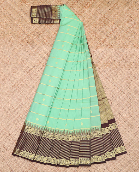 Turquoise Budget Silk Saree