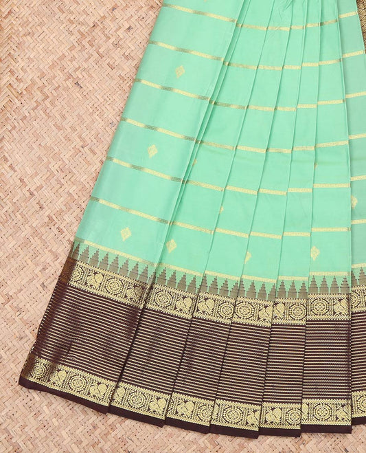 Turquoise Budget Silk Saree