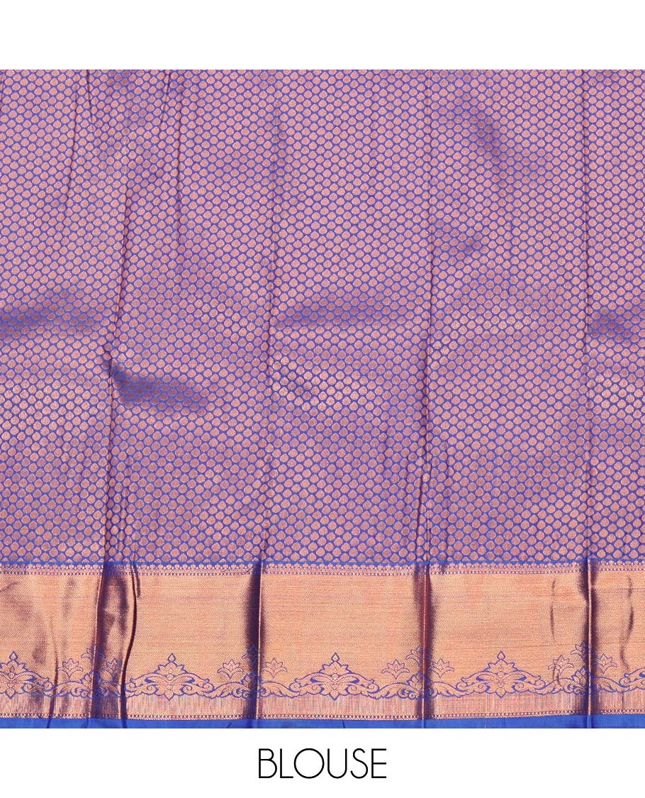 Red Budget Silk Saree, Majestically Detailed with Jacquard, Complemented by a Contrast Traditional Zari Border, Grand Pallu, and a Contrast Blouse