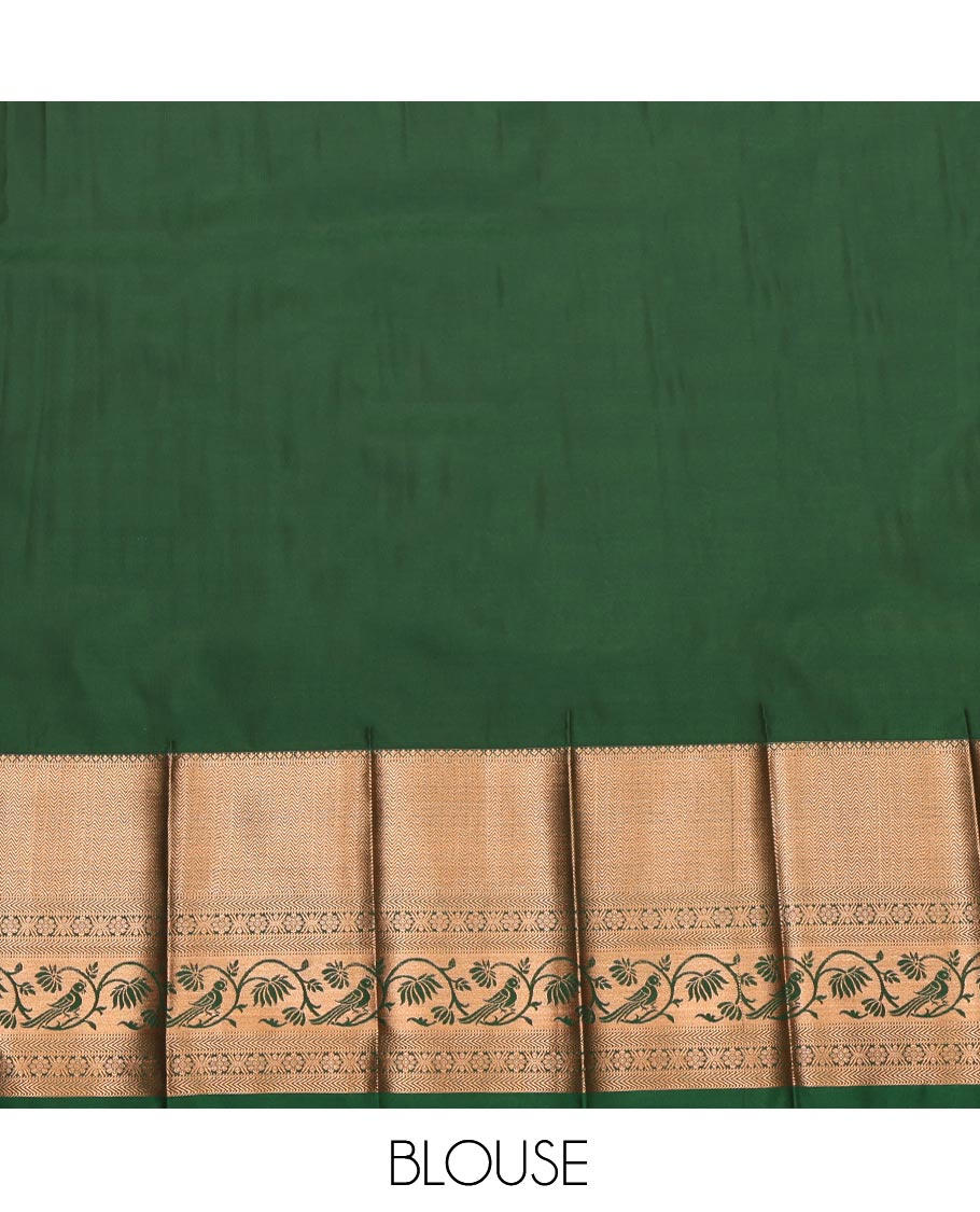 Pale Pink Budget Silk Saree, Enthralled with Jacquard Design, Complemented by a Contrast Traditional Zari Border, Jaal Pallu, and Contrast Blouse