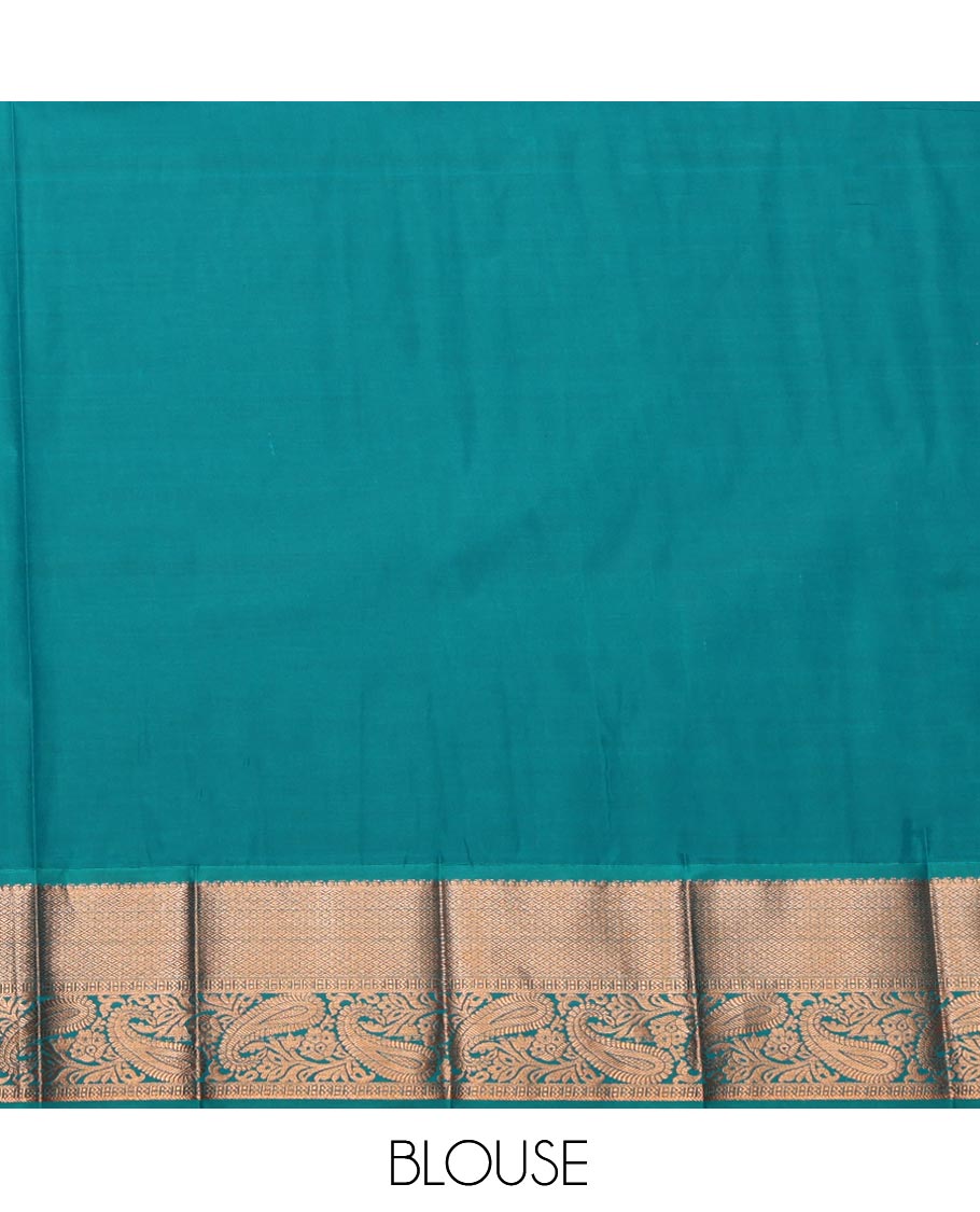 Purple Budget Silk Saree, Woven with Jacquard Design, Complemented by a Contrast Paisley Zari Border, Grand Pallu, and Contrast Blouse
