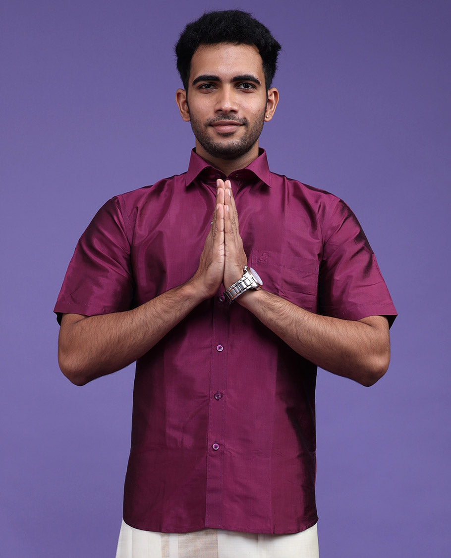 Purple Pure Silk Shirt