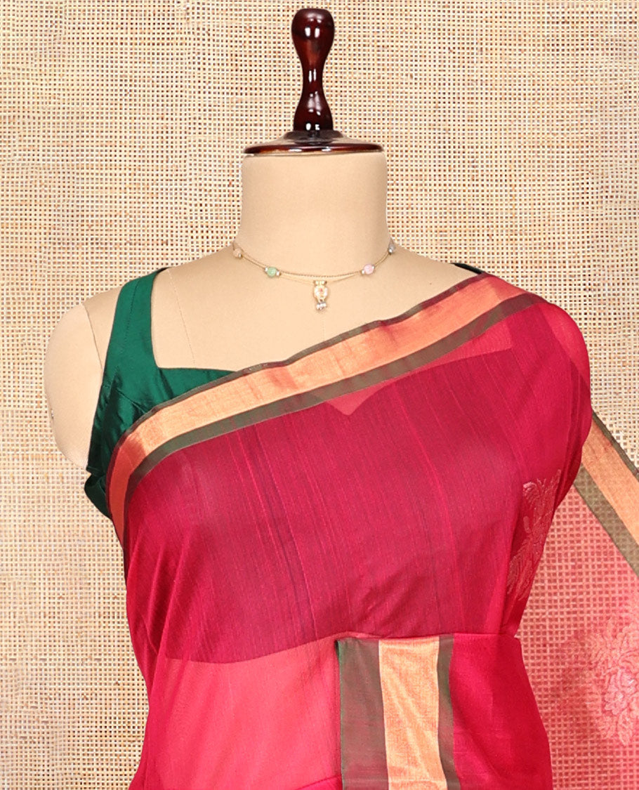Red Silk Cotton Saree