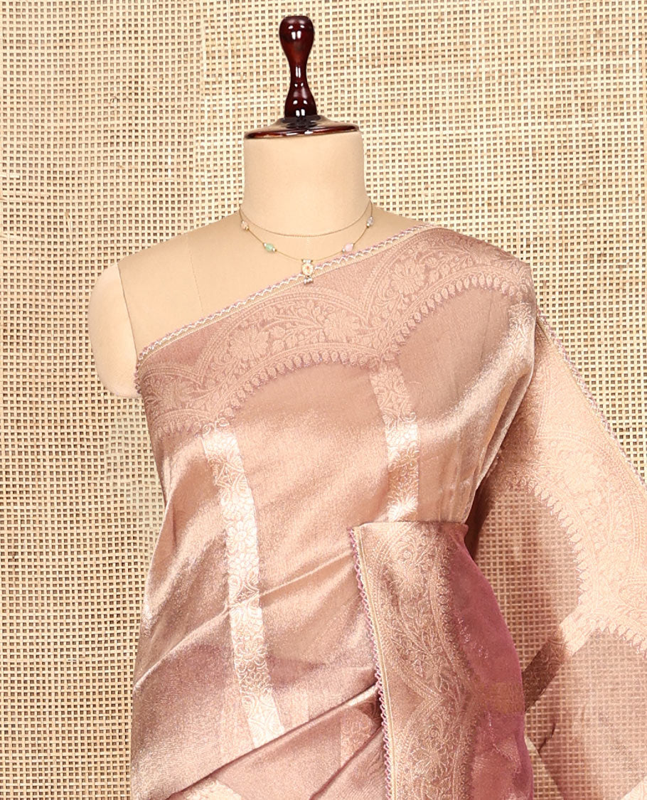 Onion Pink Fancy Organza Saree