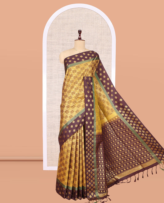 Mustard Budget Silk Saree